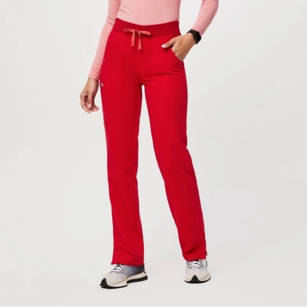 Figs Livingston Red Scrubs Pants Size Small
